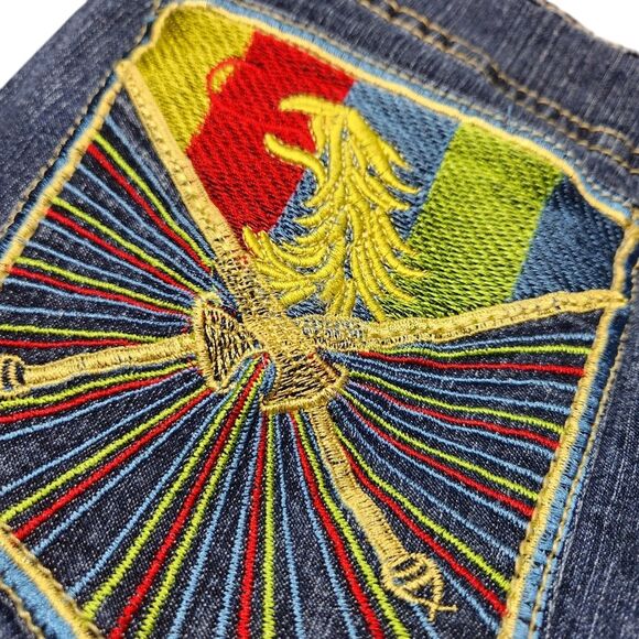 Vintage Y2K Coogi Jeans Australian Hip Hop Blue Denim Eagle Sword Streetwear 14 - Picture 2 of 11